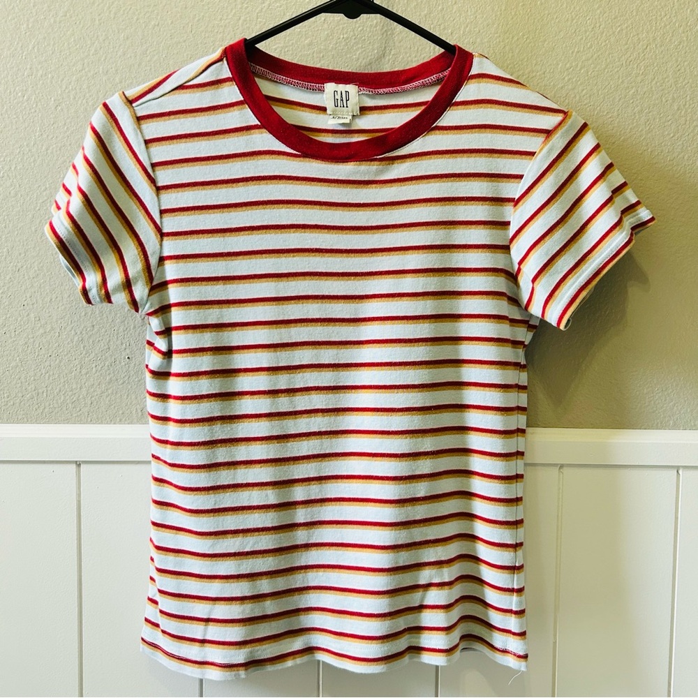 90s GAP ❤️ Vintage 100% Cotton Striped T-shirt